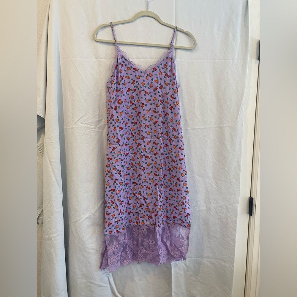 & Other Stories Floral Purple Slip Dress